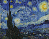 Meia Starry Night Van Gogh Coleção Obras de Arte 36/43
