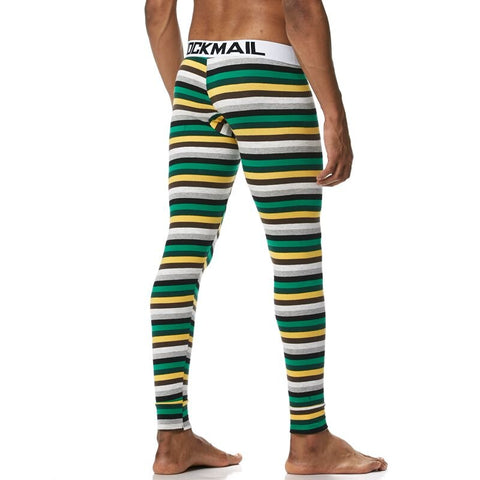 Calça Long John / Ceroula / Segunda Pele Listas Color Verde Amarela Jockmail