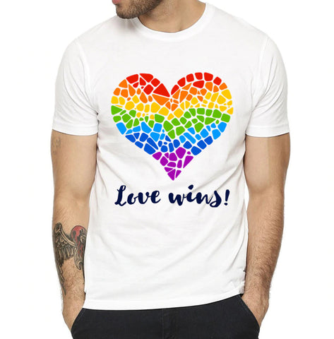 Camiseta LGBT Love Wins Mosaico
