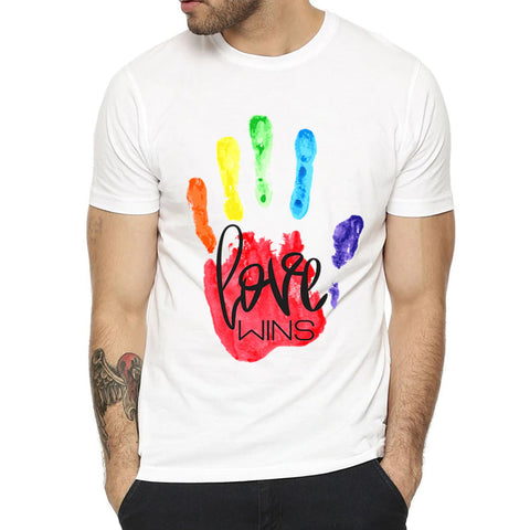 Camiseta LGBT Hand Love Wins